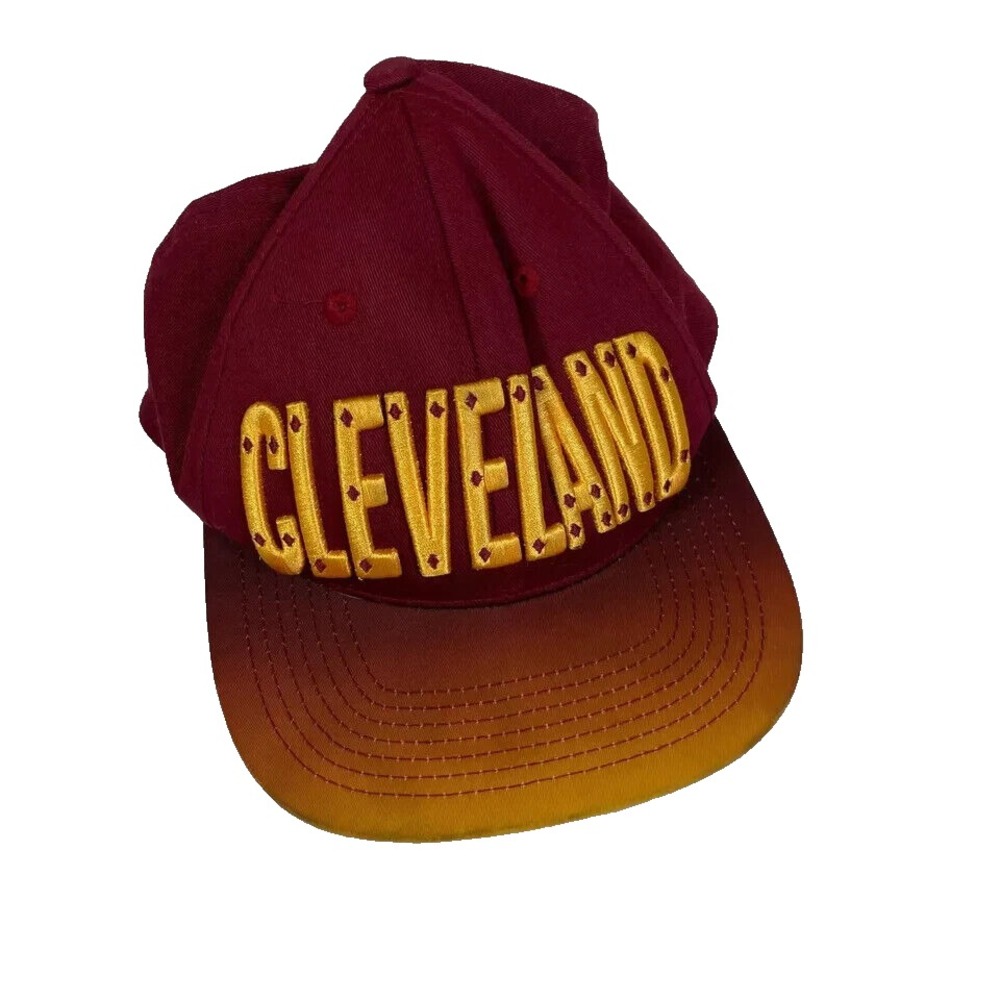 KB‎ ETHOS Snapback Cleveland Red Basketball Cap Adjustable Embroidered Premium